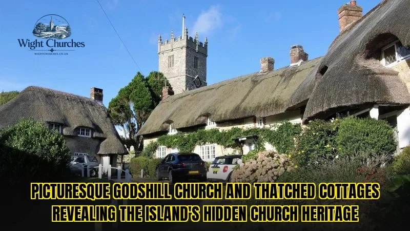 Picturesque Godshill church and thatched cottages revealing the island's hidden church heritage